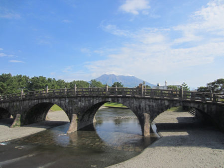 石橋が移設保存されている石橋記念公園（鹿児島市祇園之洲）　