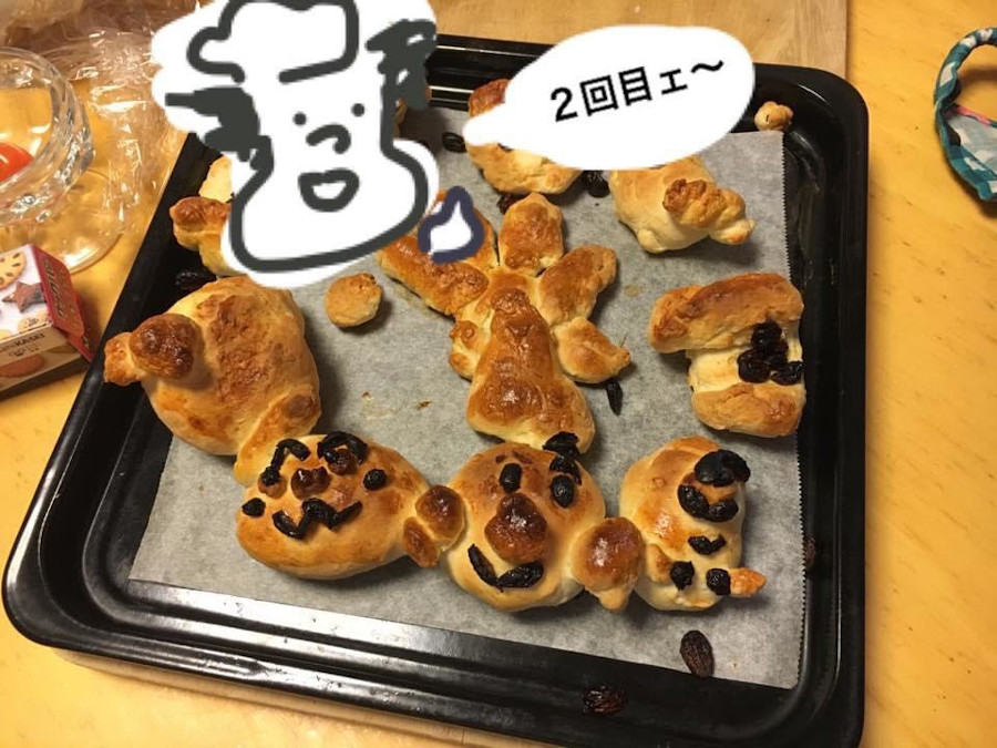 sakiさんの子どもたちも、いろんなかたちのパンをつくるのが大好きになりました。